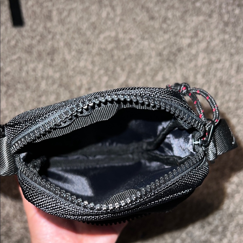 Jordan Compact Black Messenger Bag with Red Logo - Picture 5 of 5